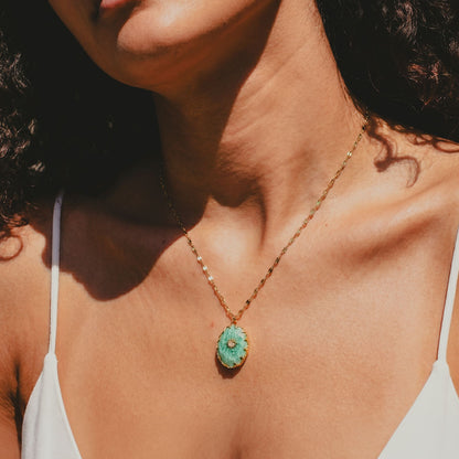 Amazonite north star necklace