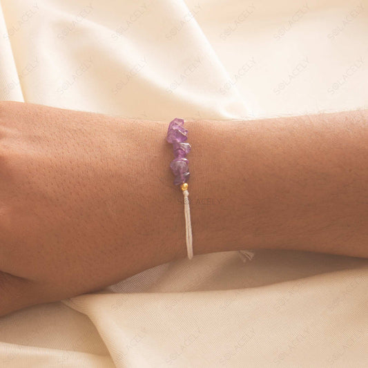 amethyst bead rakhi