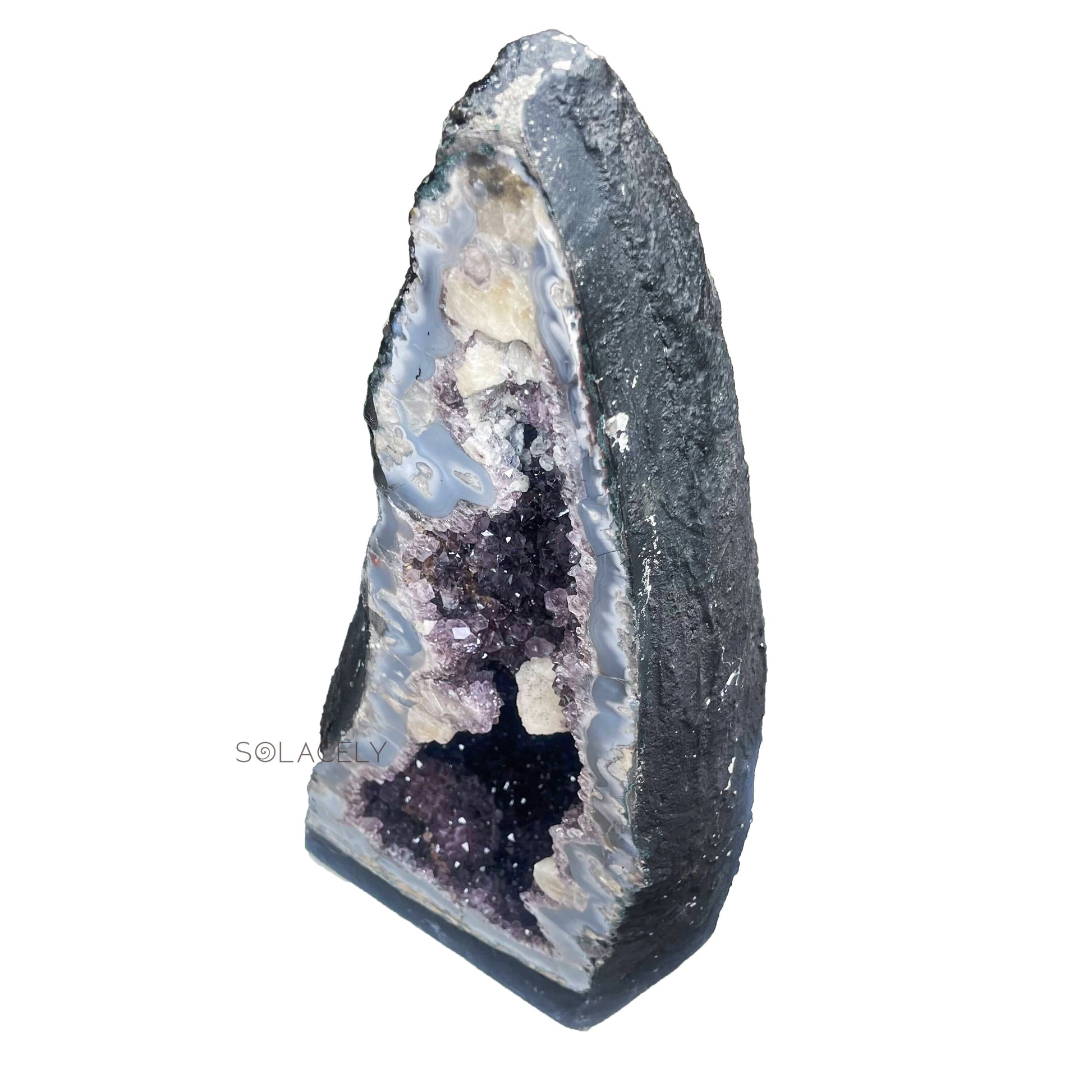 amethyst calcite crystal geode