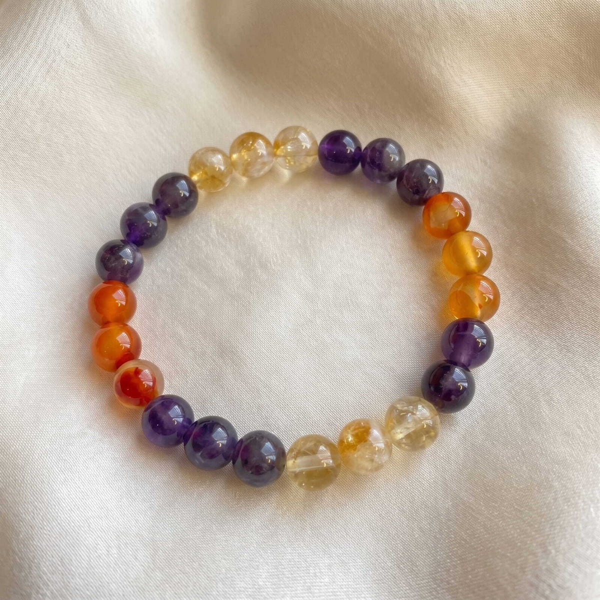 Amethyst citrine carnelian bracelet