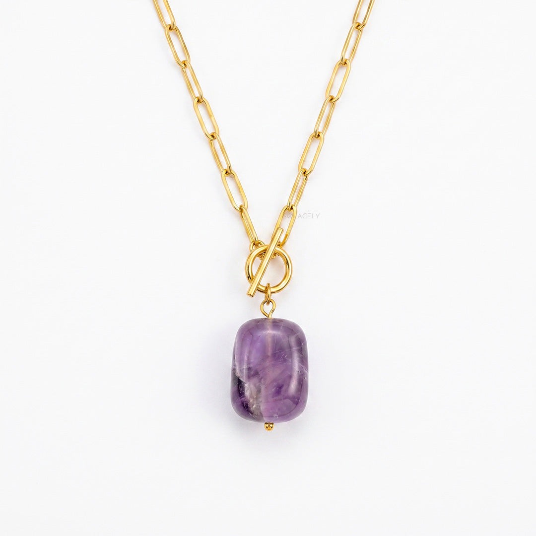 Amethyst energy stone necklace