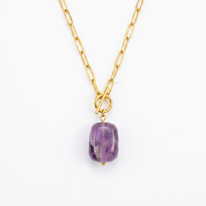 Amethyst energy stone necklace