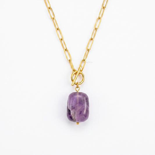 Amethyst energy stone necklace