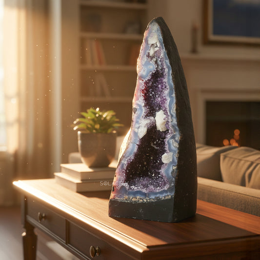 Amethyst Geode with Calcite - 22kg