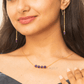 amethyst gold plated necklace earring set