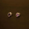 amethyst in sterling silver stud earrings