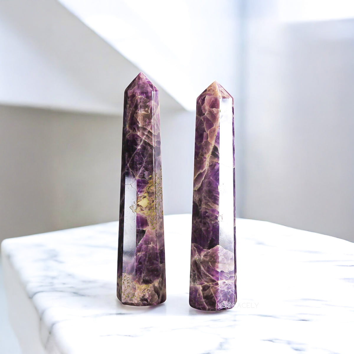 Natural Amethyst Crystal Tower