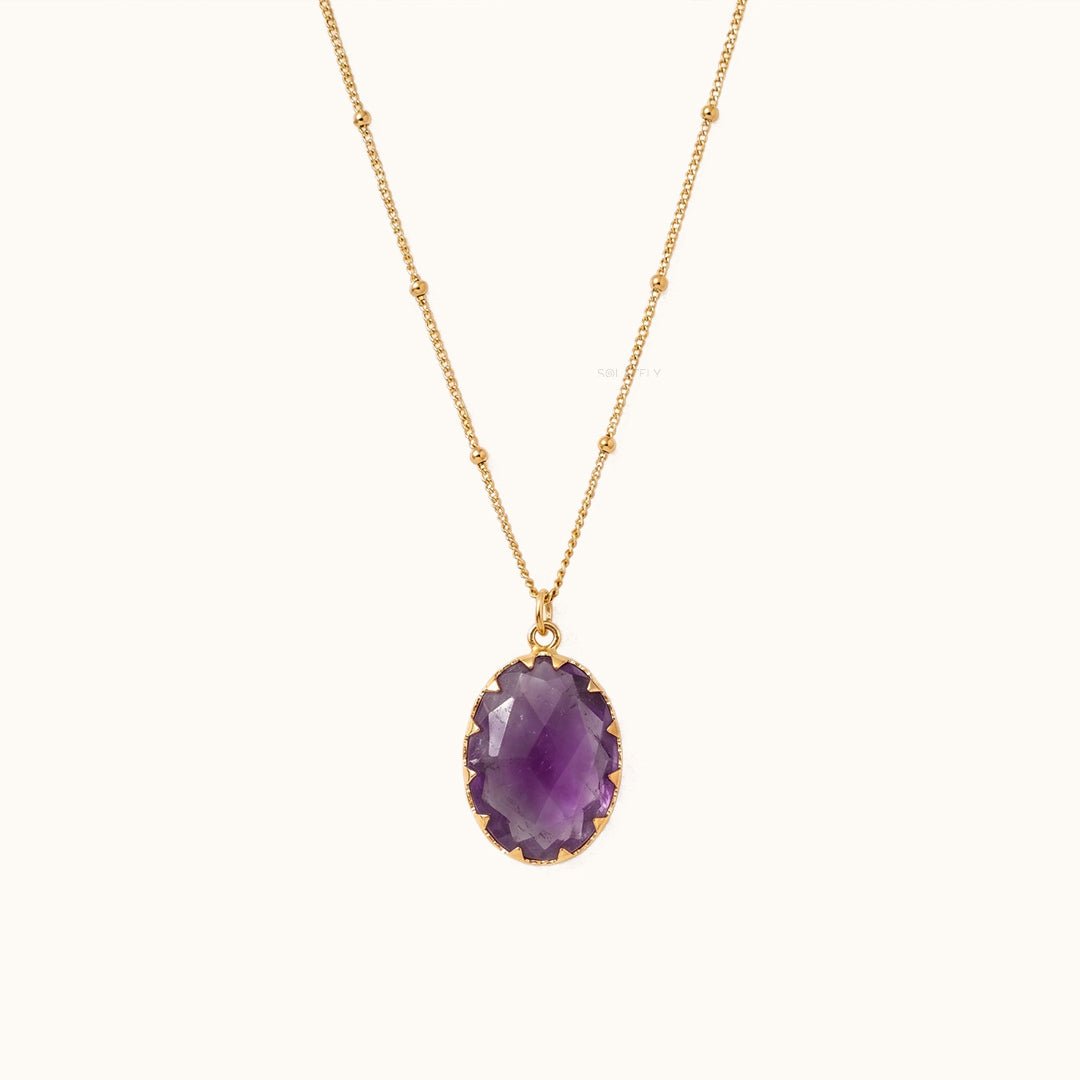 Amethyst Crown Necklace