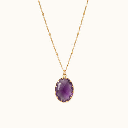 Amethyst Crown Necklace