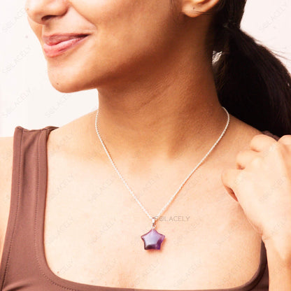 amethyst stellar pendant