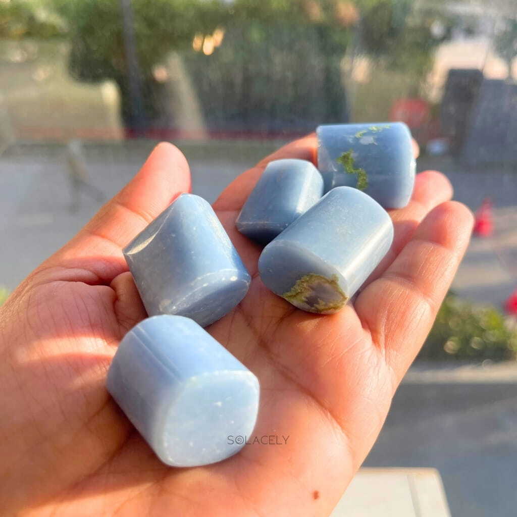 Angelite polished healing stone