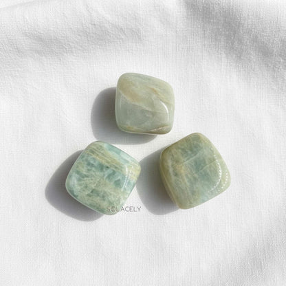 Aquamarine calming tumble stone