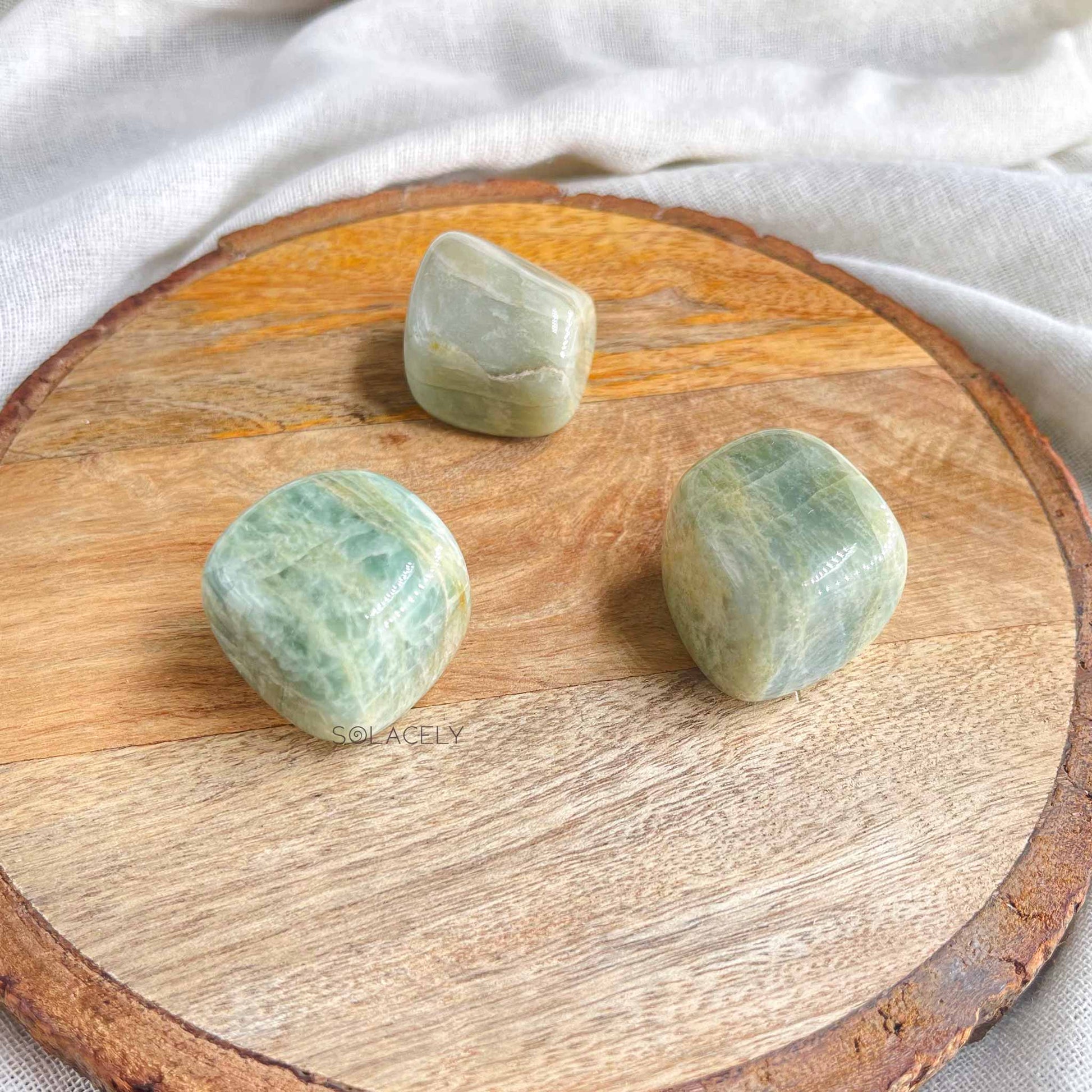 Aquamarine polished tumble stone