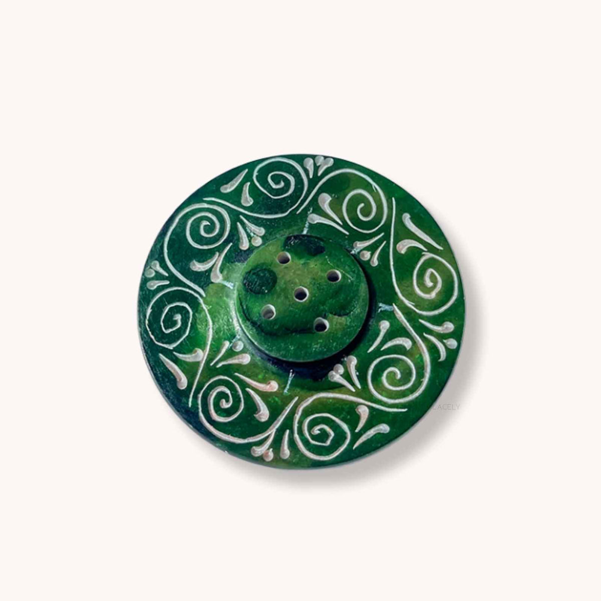 Artisan soapstone incense holder