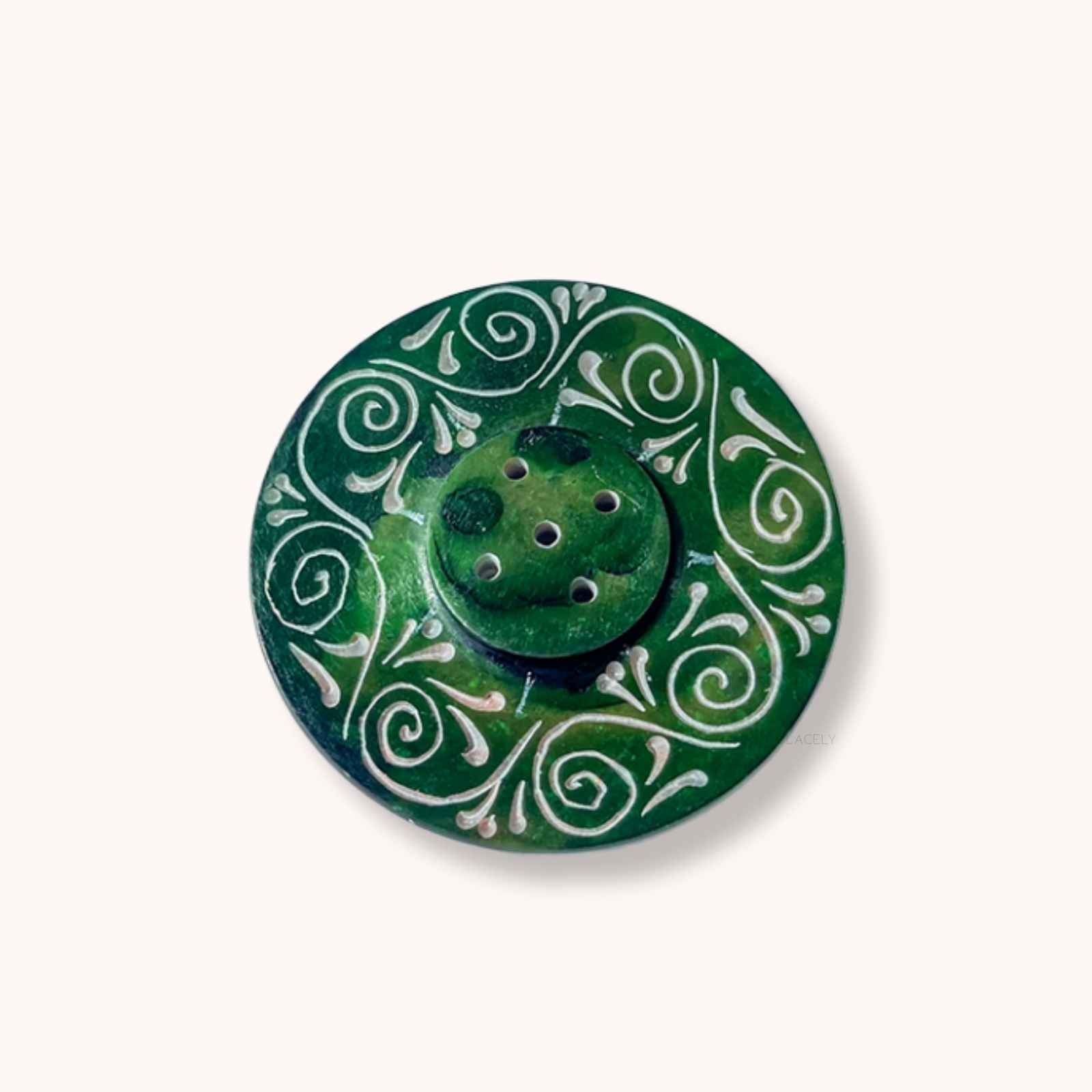 Artisan soapstone incense holder