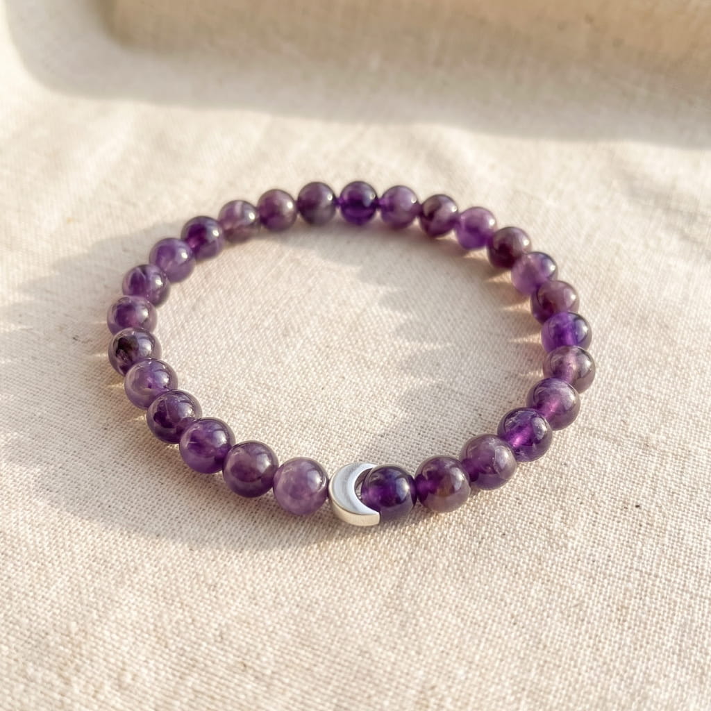 Authentic amethyst gemstone bracelet