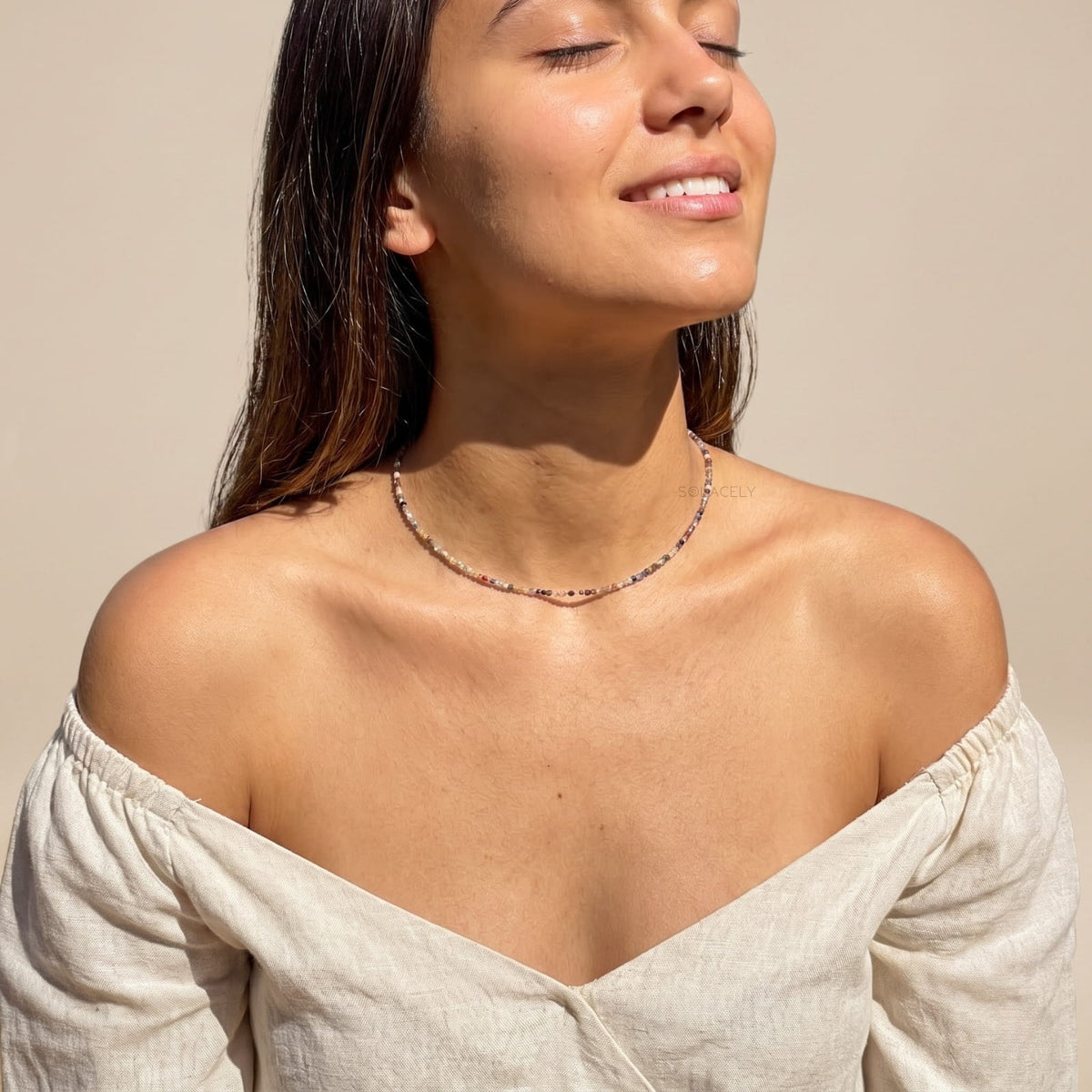 Authentic multi tourmaline necklace