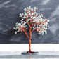 beautiful aquamarine crystal tree of life on agate stone base