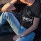 black round neck aham brahmasmi tshirt