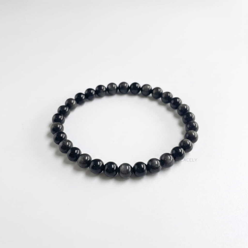 Black obsidian energy stone bracelet