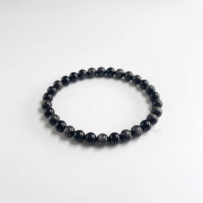 Black obsidian energy stone bracelet