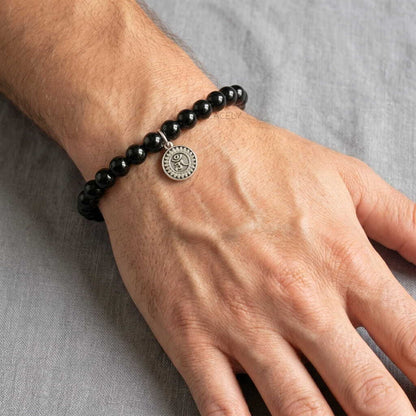 Black obsidian healing charm bracelet
