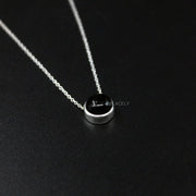 black onyx sterling silver necklace