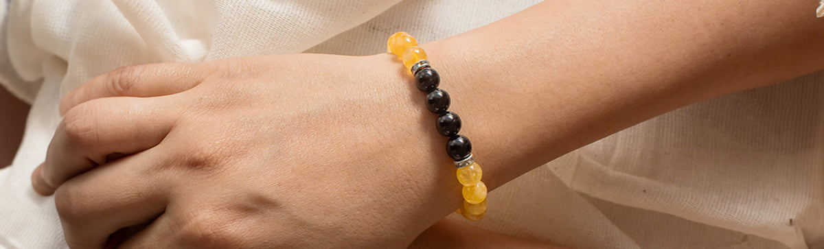 citrine and black tourmaline