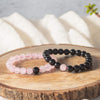 black tourmaline and rose quartz bracelet
