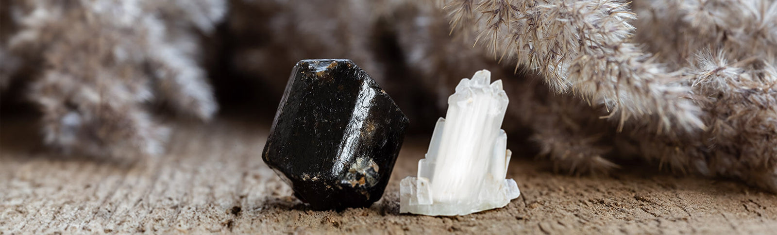 black tourmaline and selenite combo
