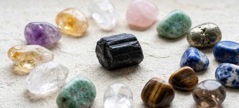 Black tourmaline energy stone combination
