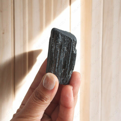 black tourmaline raw stones