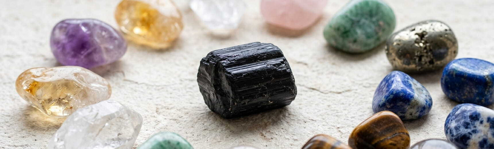 black tourmaline stone combination set