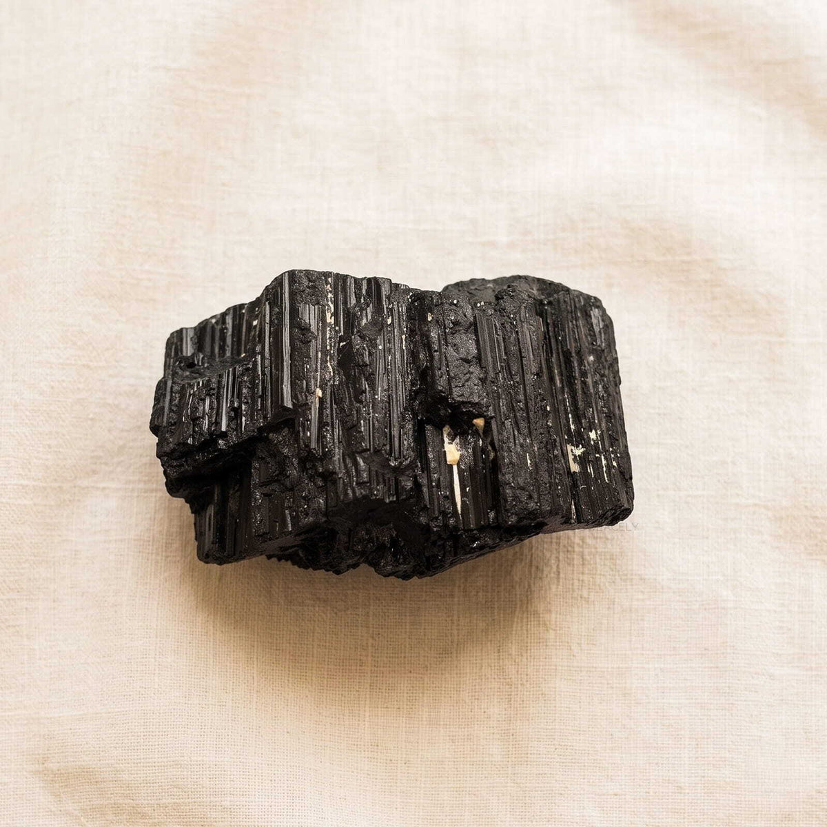 Black tourmaline stone formation