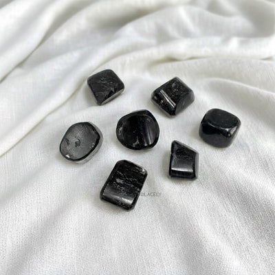 Black tourmaline tumble stones