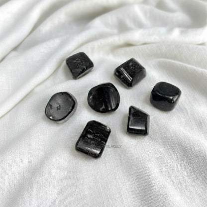 Black tourmaline tumble stones