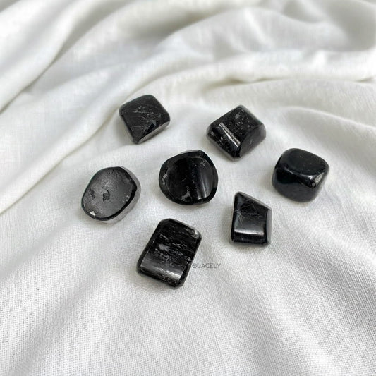 Black tourmaline tumble stones