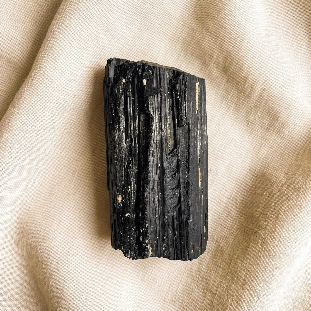 Black tourmaline unpolished stone