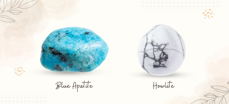 blue apatite and howlite mobile banner image