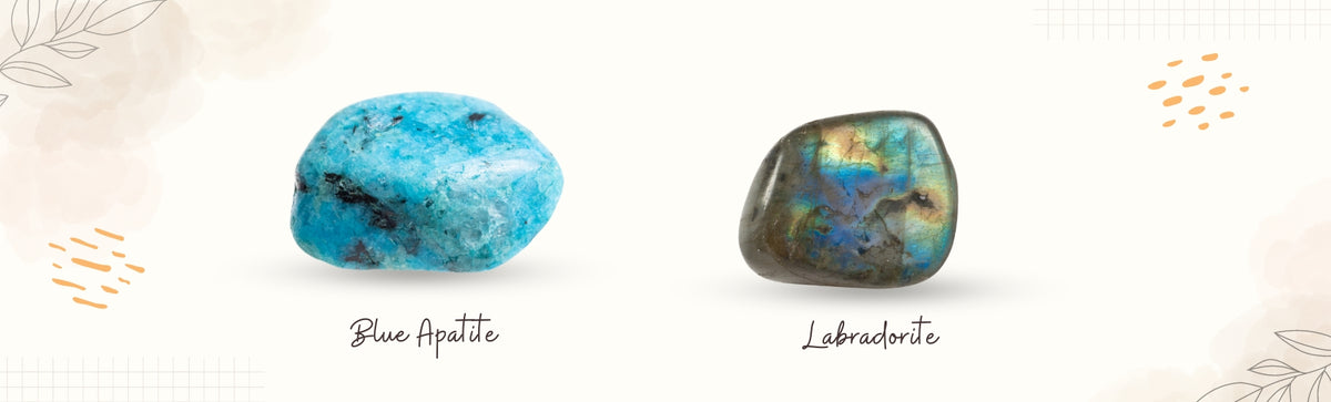 blue apatite and labodorite banner image
