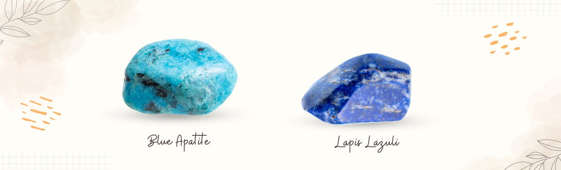 blue apatite and lapis lazuli banner image