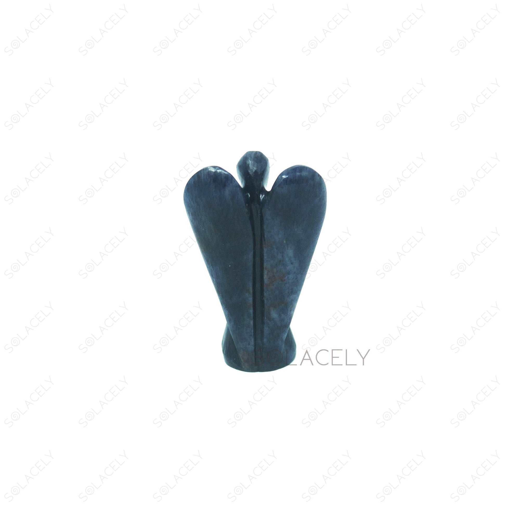 blue aventurine crystal angel figurine