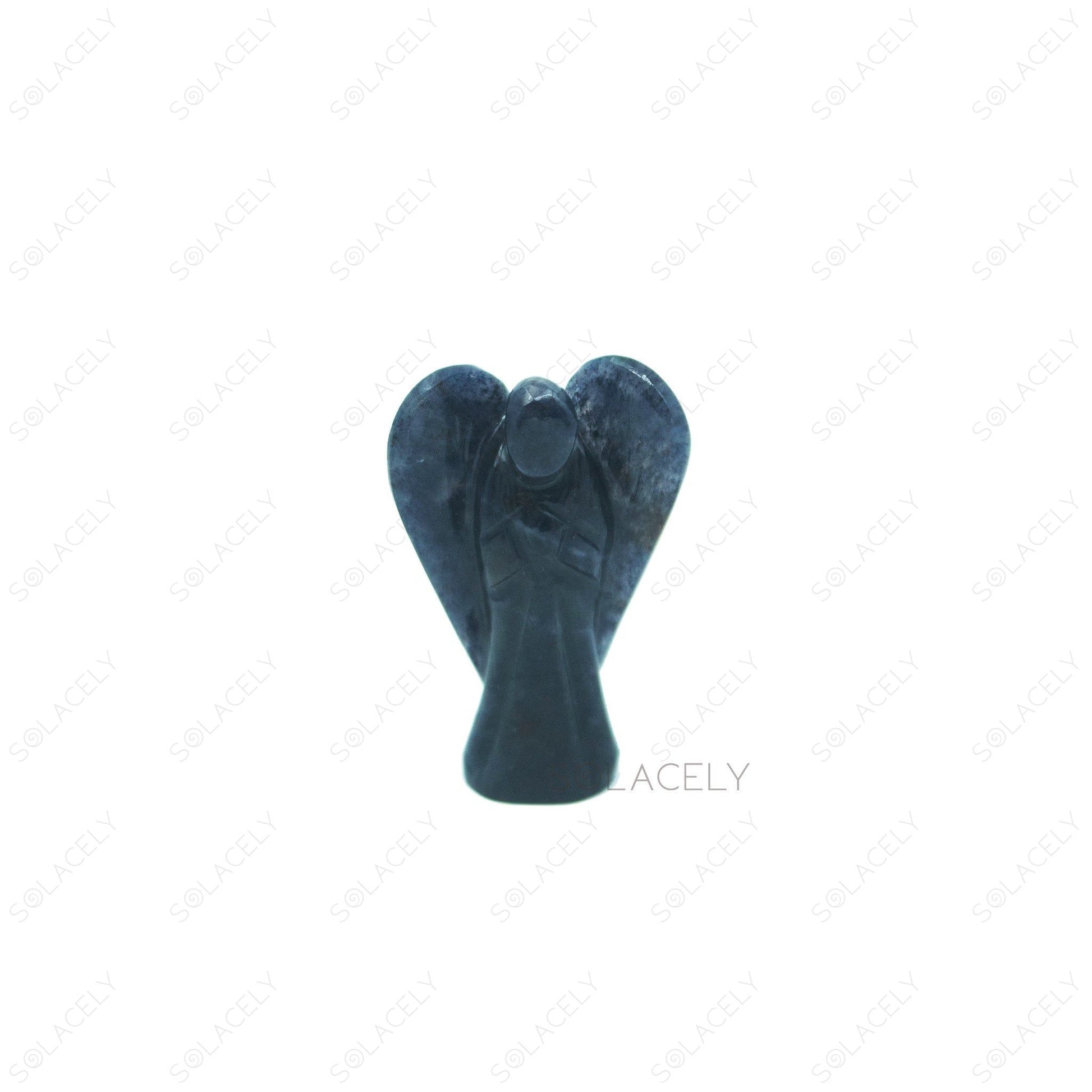 blue aventurine guardian angel figurine