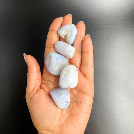 Blue Lace Agate Tumble Stones Pack of 5
