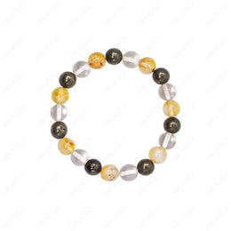 wealth bracelet citrine pyrite and clear quartz