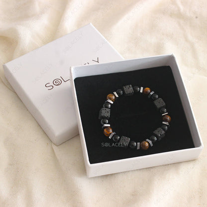 Lava stone spiritual bracelet in gift box