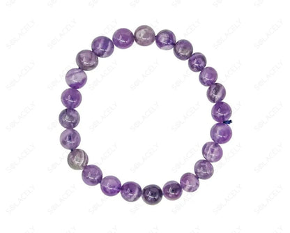 amethyst 8mm bracelet with rakhi gift hamper