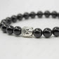 Spiritual Black Tourmaline with buddha charms bracelet