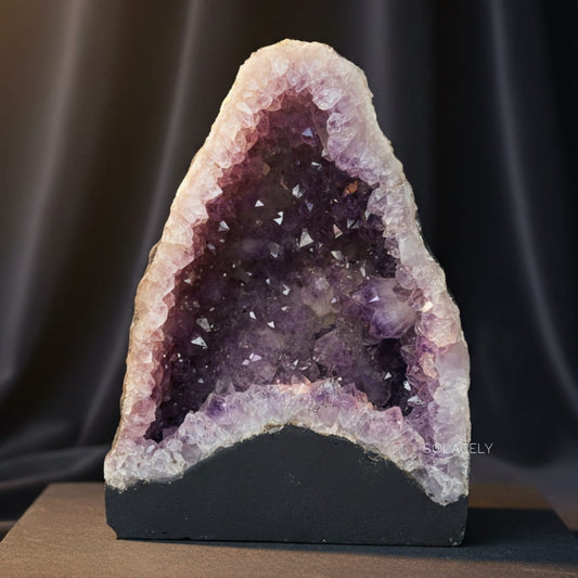 Brazilian amethyst geode cave display stone
