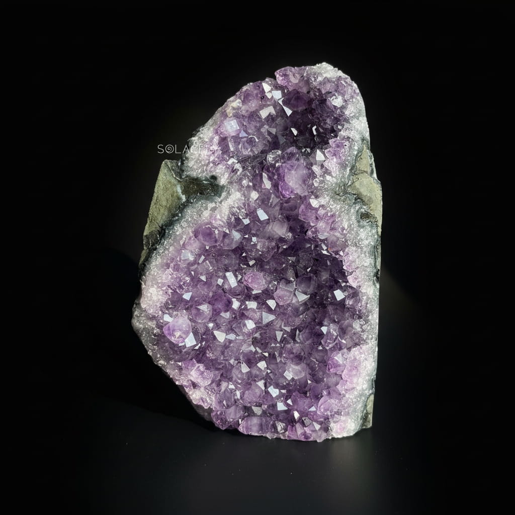 Brazilian amethyst geode crystal decor piece